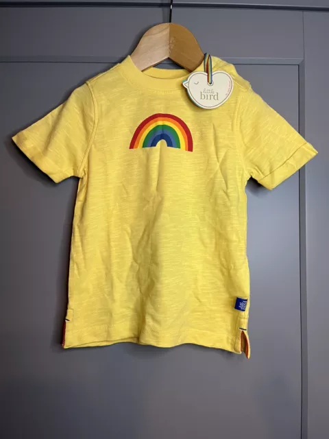Little Bird Jools Oliver Age 12-18 Months NEW Yellow T-shirt Rainbow Motif BNWT