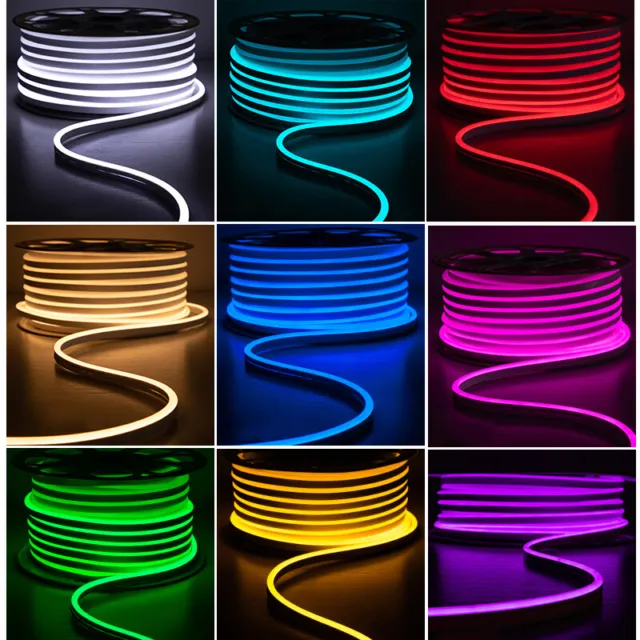 Waterproof IP67 LED Neon Rope Light Strip 12V /110V Flex In/Outdoor DIY Decor US