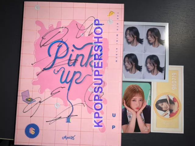 Apink 6th Mini Album Pink Up A Ver. Autographed Signed CD Bomi Photocard Promo