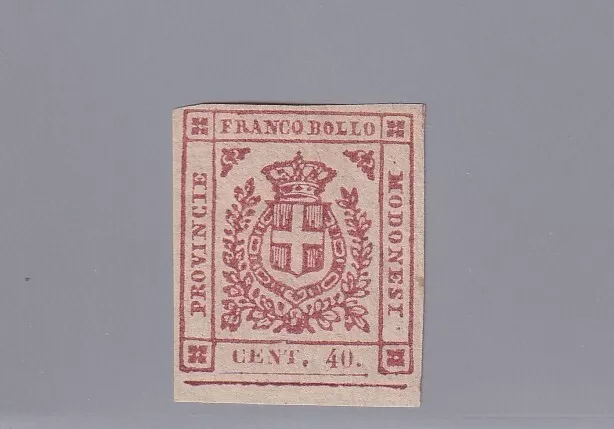 1859 Modena ' Governo Provvisorio' : 40c. rosa carminio  ben marginato 400/s479