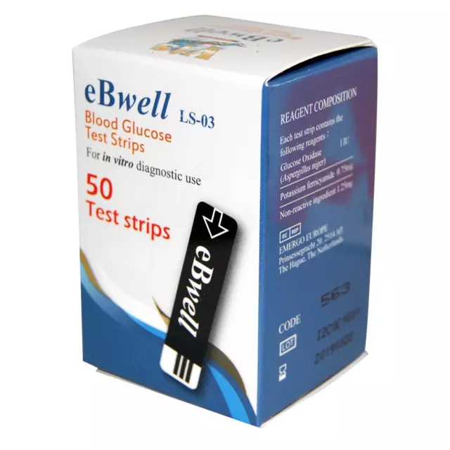 50 EBWELL Blood Glucose Strips