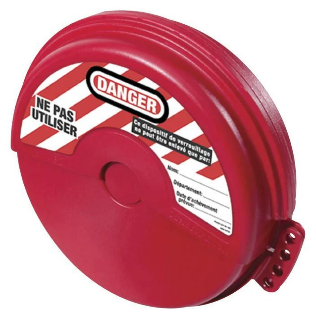 Gate Valve Lockout 4"-6.5", Lock Colour Red, Lock Material Dielectric For Master