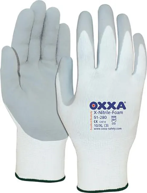 OXXA Handschuh X-Nitrile- Foam Gr. 10 weiß/grau (Inh. 12 Paar)