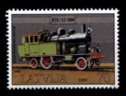 800 Jahre Stadt Riga. Lokomotive Typ TK (1928-1938). 1W. Lettland 1999