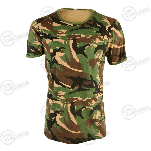 T-shirt mimetica Woodland dell'esercito olandese originale - PACCHETTO DI 5...