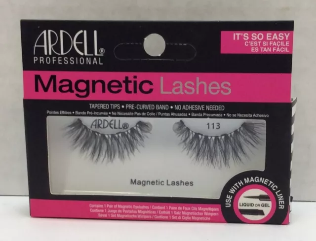 Ardell Professional Magnetic Lashes, 113, For Use With Magnetic Gel, Ships Free