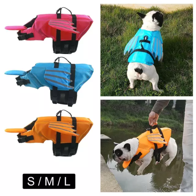 3 Farben Schwimmweste Rettungsweste für Hunde Warnweste Schwimmhilfe S-2XL