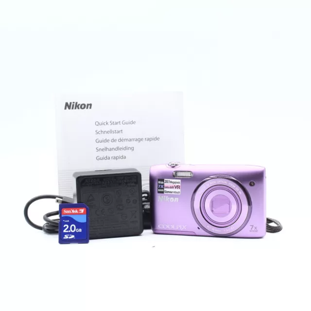 Nikon CoolPix S3500 16,0Mp Digital Camera Y2K Purple N°43075147 - Excellent !!