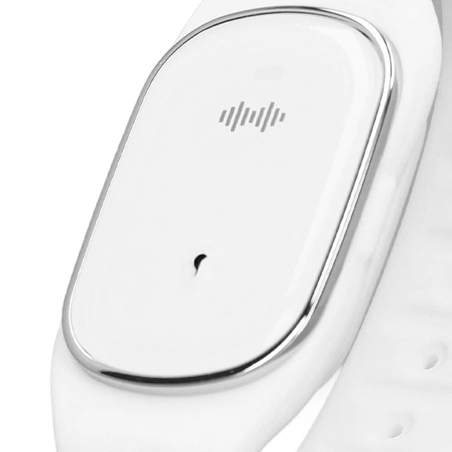 (Bianco) Bracciale Repellente EcoFriendly Tre Ingranaggi Strettamente Avvolto 100mAh