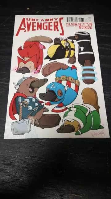 2014 Marvel Comics Uncanny Avengers #18.Now Otter Variant Vf/Nm Cute! Thor Rogue
