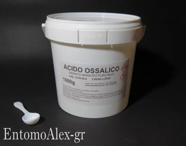 Acido ossalico diidrato PURO 99,6% 1000g  restauro legno apicoltura varroa