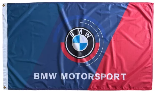 BMW Flag Large Knitted Polyester Collectable Mancave Motorsport Flag 150  x 90cm