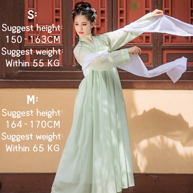 Donna Ragazza Antico Fairy Hanfu Abito Top Torace Gonna Abito Danza