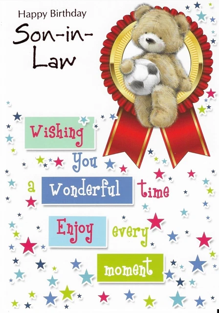 HAPPY BIRTHDAY SON In Law Birthday Card £1.79 - PicClick UK