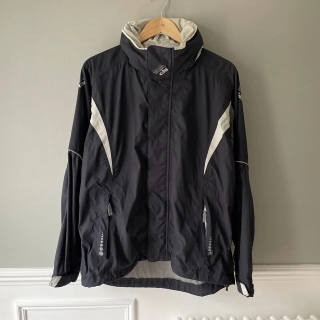 Womens Gill Sailing Coat Jacket Blue UK 16 Zip Up Hooded Hood Waterproof Inshore