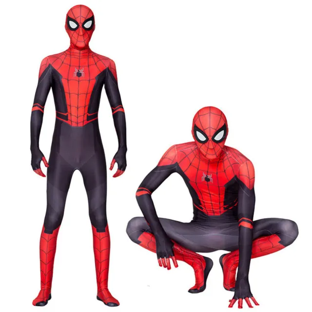 Adult Spiderman Super Hero Cosplay Costume Jumpsuit Party Fancy Dress Outfit