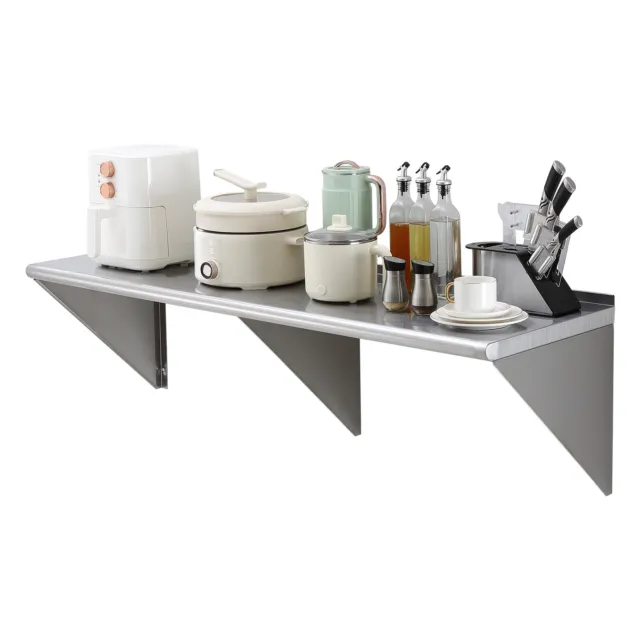 VEVOR Stainless Steel Wall Mounted Shelf Kitchen Restaurant Shelving Multisize