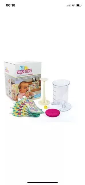 Fill N Squeeze starter pack  Baby feeding weaning system Plus 20 Extra Pouches