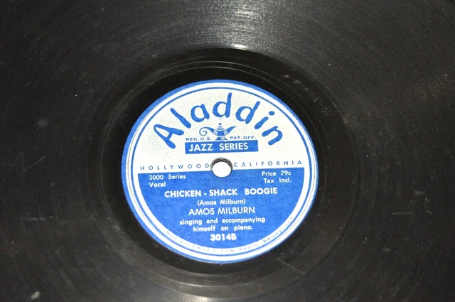 Amos Milburn 78 Rpm Chicken Shack Boogie / It Took A Long, Long Time