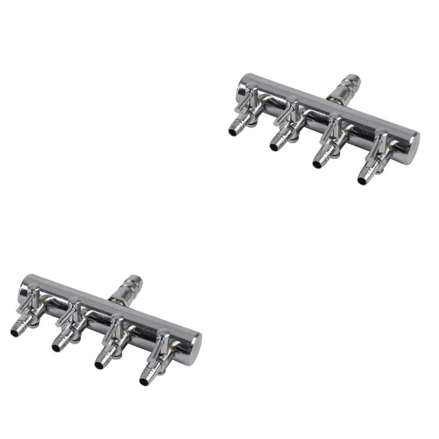 8 Ways Air Flow Control Valve Stainless Steel Pump Lever Aquarium
