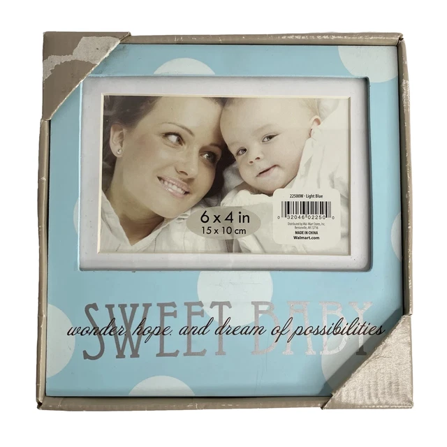 Sweet Baby Blue Boy Picture Frame 6 x 4 Wonder Hope And Dream of Possibilities