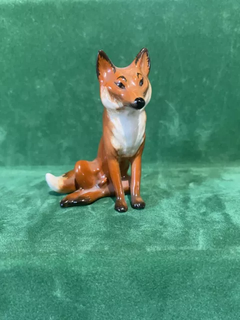 One (1) Vintage Beswick Pottery Sitting Fox Figurine