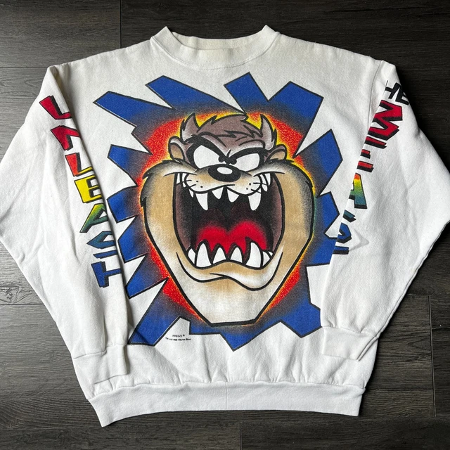 VINTAGE 90's TAZ UNLEASH THE BEAST CREWNECK SIZE MEDIUM