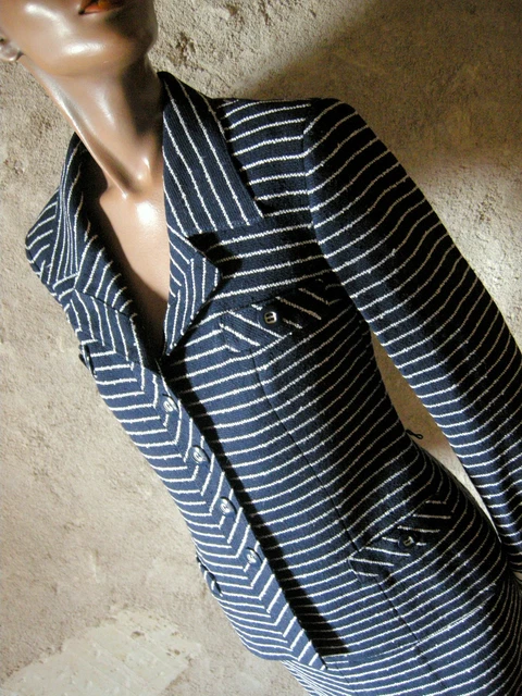 Ensemble Vintage 1960 - Jupe Et Haut En Jersey - Taille 36/38 - Occasion Très Bon état
