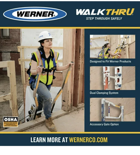 Werner X300000 - Extension Ladder Walk Thru - Safety Rail