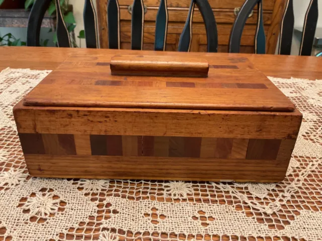 VTG Inlay Wood Valet Box