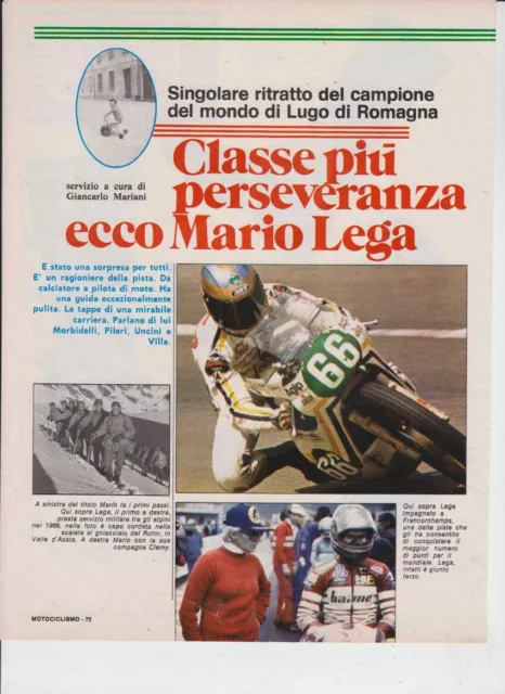 advertising Pubblicità MOTO GP MARIO LEGA 1978 MOTOSPORT YAMAHA 250 GP