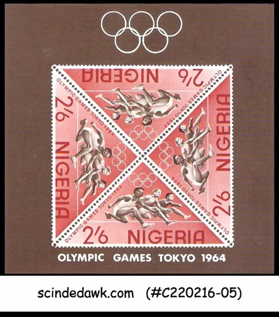 Nigeria - 1964 Olympic Games Tokyo - Miniature Sheet Mint Lh Imperf!!!!!