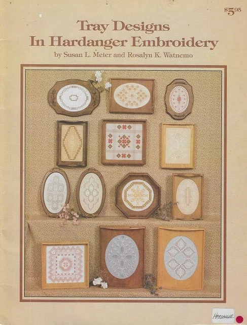 Diseño de bandeja bordado en hardanger