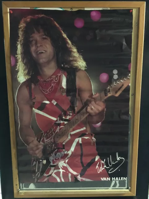 Eddie Van Halen 1983 Original Vintage Poster 21 X 31 Old Store Stock