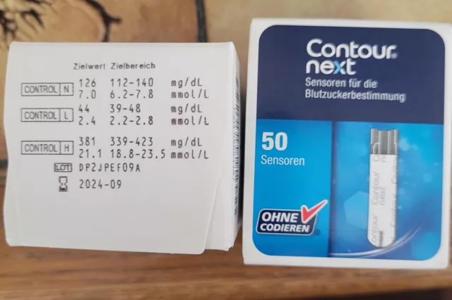 Contour NEXT Blutzucker-Teststreifen - 50 Stück MHD09/2024