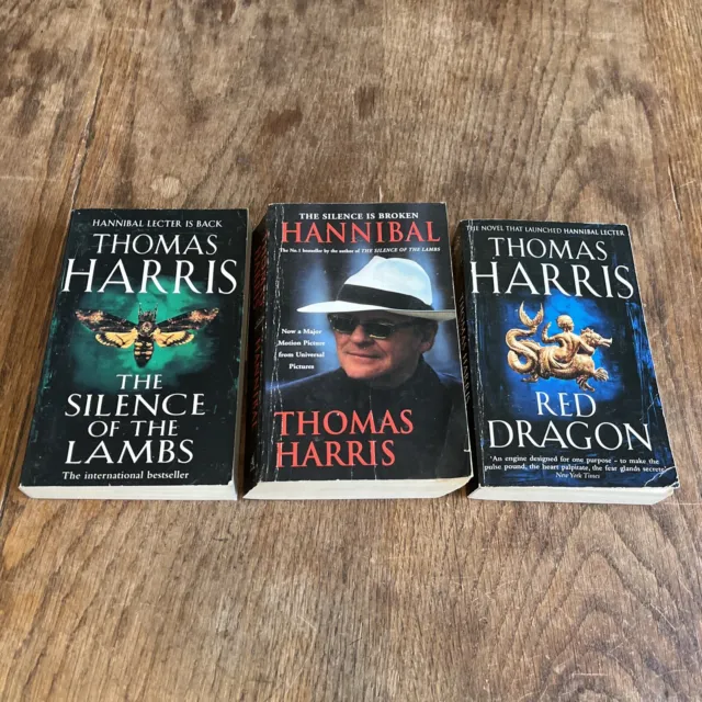 Thomas Harris Hannibal Silence Of The Lambs Red Dragon 3 book bundle