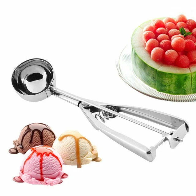 6cm/5cm/4cm Ice Cream Scoop Mash Potato Food Spoon Silver Kitchen Scoop New P7E5