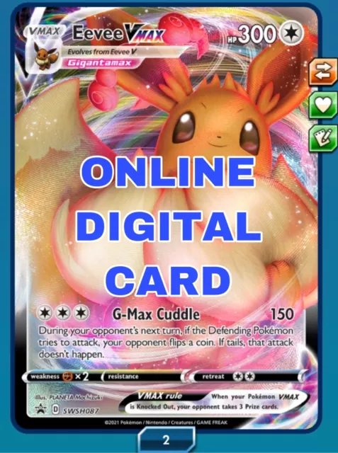 Eevee VMAX SWSH087 PROMO Pokemon TCG Online Digital Card PTCGO SENT FAST