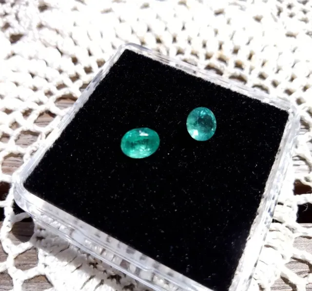 1.43cts Natural Emeralds. Beautiful Luster 🌟 Untreated Colour 🌟 High Quality