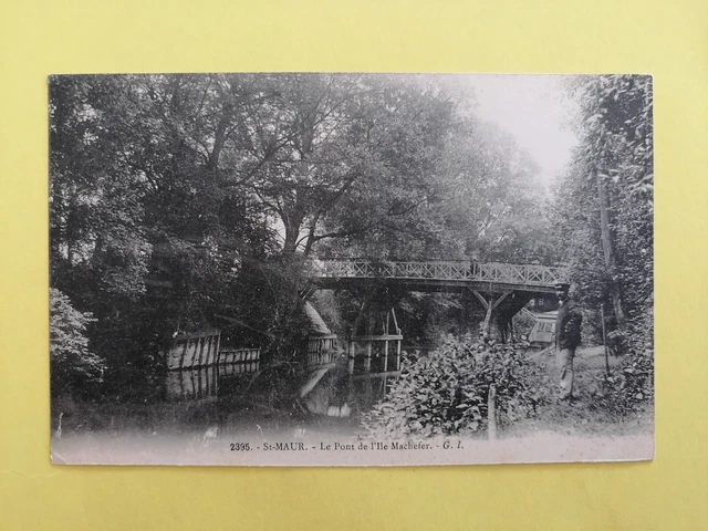 cpa 94 - ST MAUR DES DITCHES Le PONT DE L'ILE MACHEFER or FLEURIE ILE animated