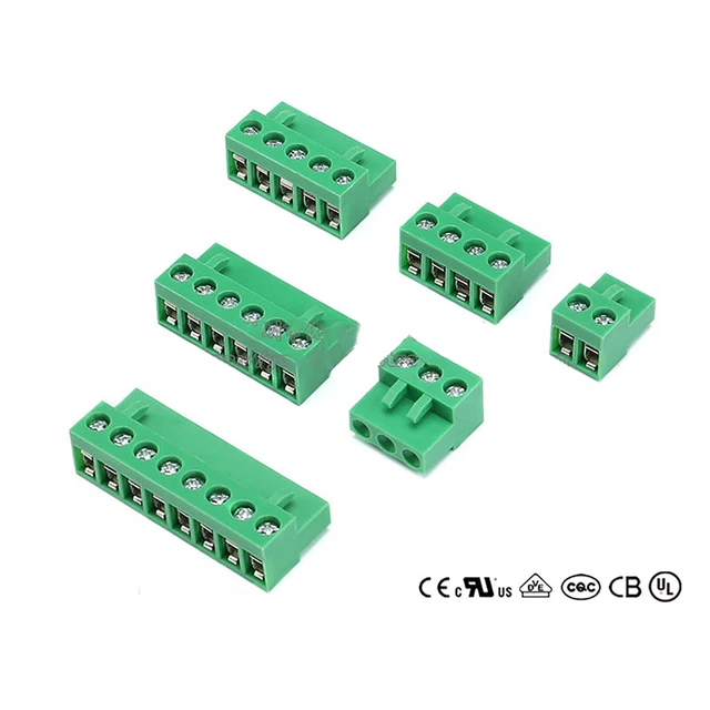 Morsettiere PCB Verdi 5.08 Mm – Connettori A Vite 2-6 Pin – Nuove