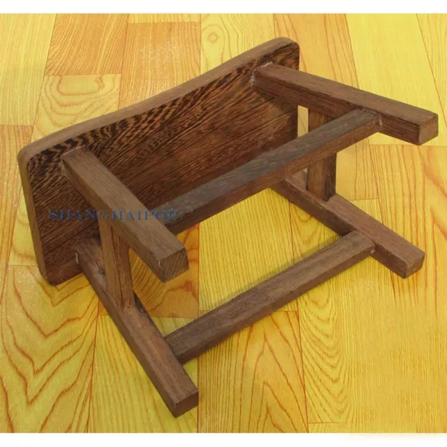 Small Wooden Wood Stool Bench Furniture for Adult Retro Chinese Style Craft 3