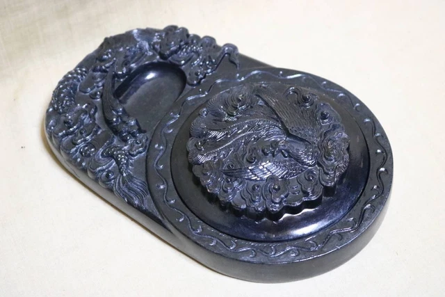 Ink Stone Suzuri Japanese Vintage Calligraphy Tool S533