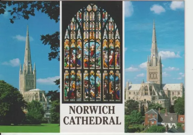 Norwich, Norfolk - The Cathedral Multiview Colour  Postcard