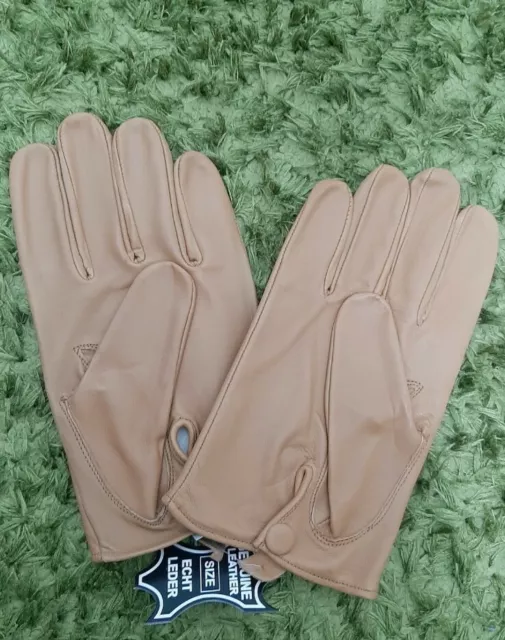 Leather Sheepskin Gloves Tan (Men)