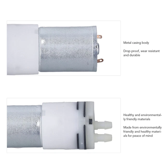 Mini Pompe à Air DC 12V Ultra Silencieuse – Micro Pompe à Vide / Eau Pour Aquarium, Distributeur, Machine à Café