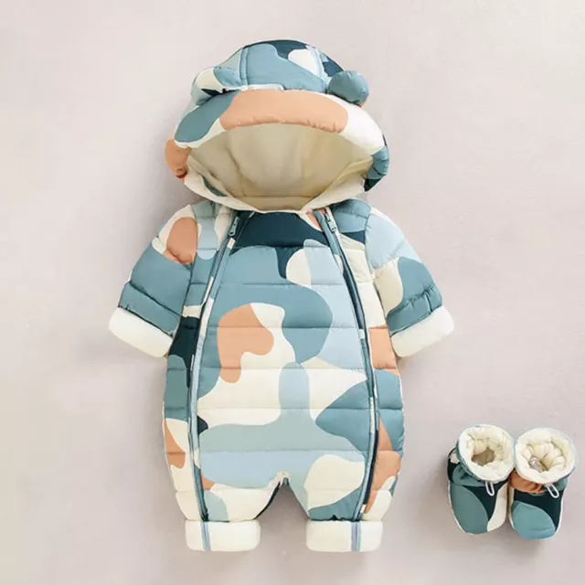 Autumn Winter Overall Children Clothes Boy Hooded Baby Girls Clothing Romper