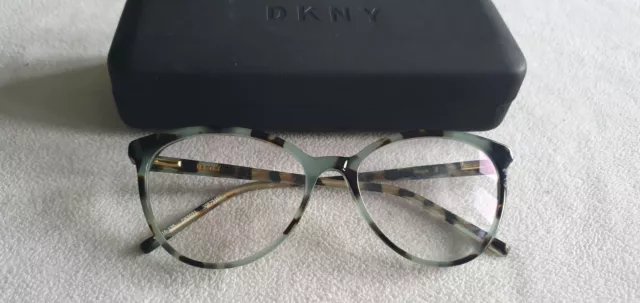 DKNY brown tortoiseshell cat's eye glasses frames. DK 5031. With case.