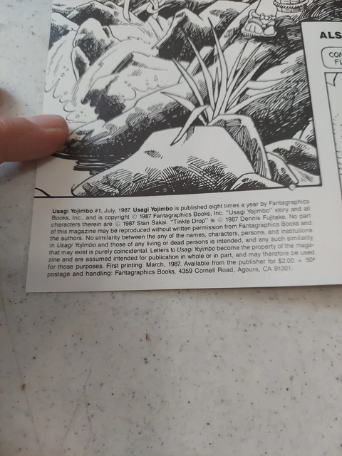 Usagi Yojimbo No 1 1st issue  1986 Fantagraphics 2