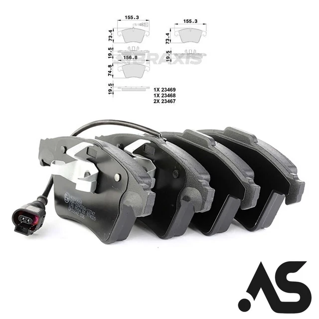 BRAKE PAD SET Discs Brake Set Front For Vw T5 Transpoter Caravelle ...